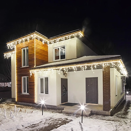 Продажа гирлянд и украшение частных домов