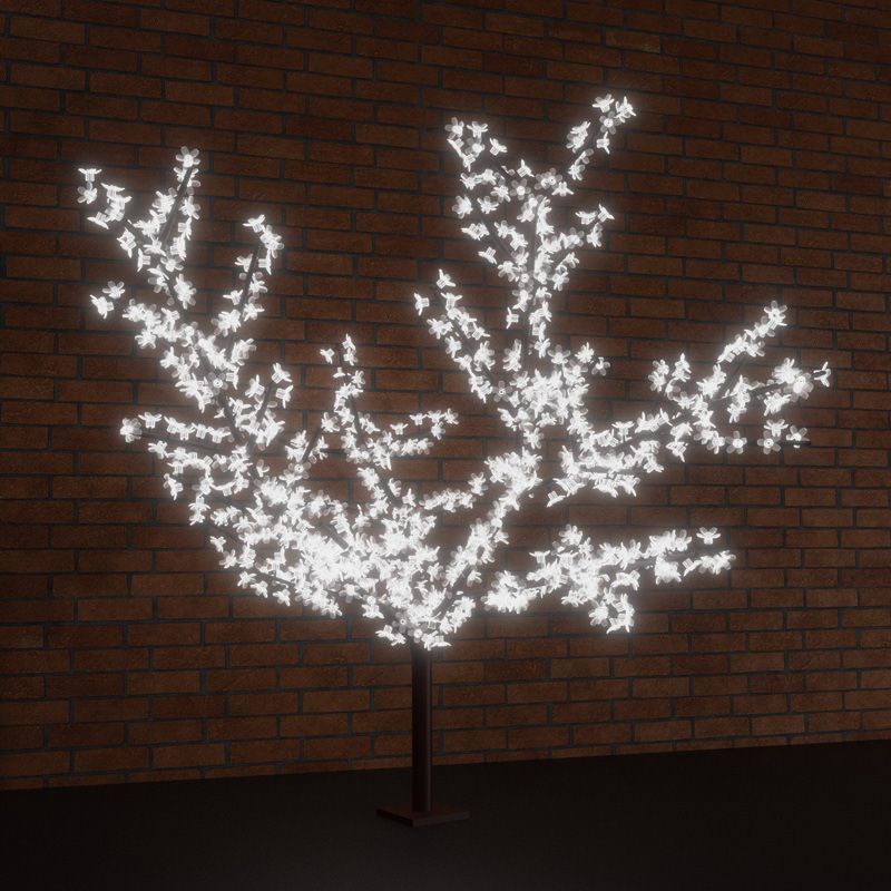 Светодиодное дерево Сакура, 1728LED, высота 3,6м, диаметр кроны 3,0м, белые светодиоды, IP 65, понижающий трансформатор в комплекте, NEON-NIGHT