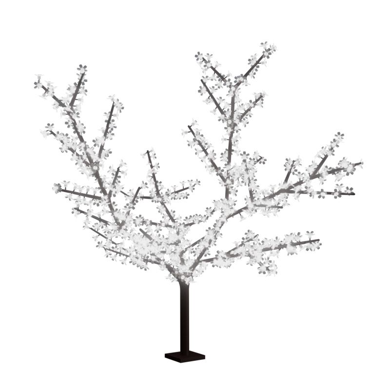 Светодиодное дерево Сакура, высота 2,4 м, диаметр кроны 2,0 м, белые светодиоды, IP65, понижающий трансформатор в комплекте NEON-NIGHT
