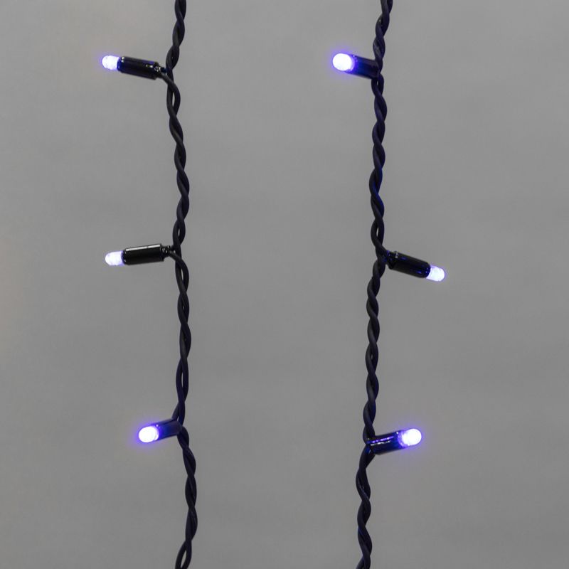 Гирлянда светодиодная Бахрома (Айсикл), 5,6x0,9м, 240 LED СИНИЙ, черный КАУЧУК 2,3мм, IP67, эффект мерцания, 230В NEON-NIGHT (нужен шнур питания 315-000)
