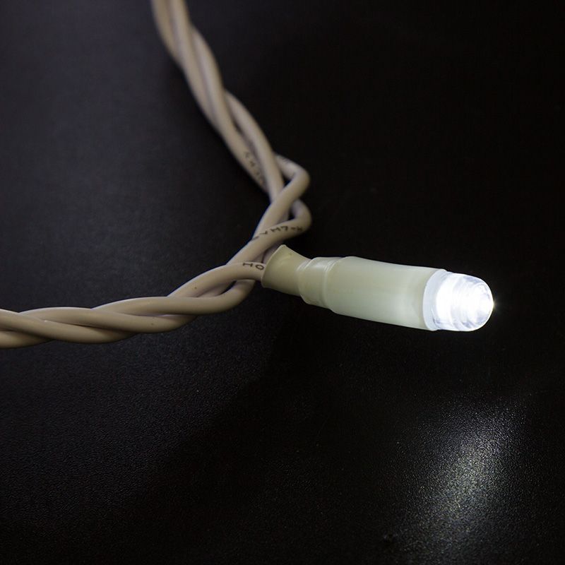 Гирлянда светодиодная Нить 10м 100 LED БЕЛЫЙ белый ПВХ IP65 постоянное свечение 230В соединяется NEON-NIGHT нужен шнур 303-500-1