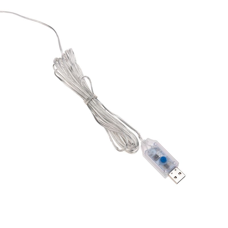 Гирлянда Светодиодный дождь из росы 3х3м, белый, USB + пульт управления, с крючками для крепления NEON-NIGHT