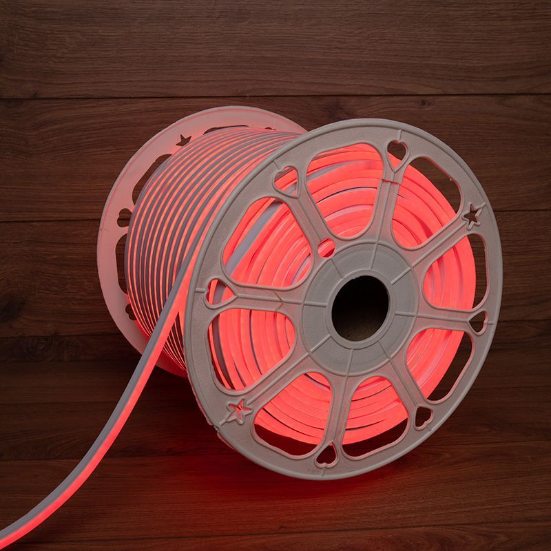 Гибкий неон LED SMD 8х16 мм, двухсторонний, красный, 120 LED/м, бухта 100 м