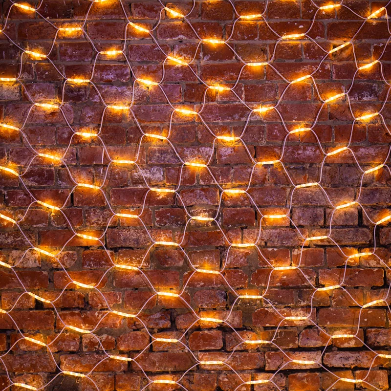 Гирлянда светодиодная Сеть 2x3м 432 LED ТЕПЛЫЙ БЕЛЫЙ белый каучук IP67 постоянное свечение 230В блок в комплекте NEON-NIGHT
