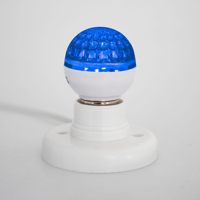 Лампа шар Е27 9 LED Ø50мм синяя