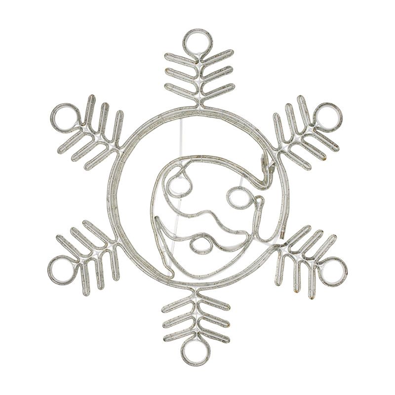 Фигура Снежинка с Дедом Морозом размер 107x95см, 14м дюралайт NEON-NIGHT