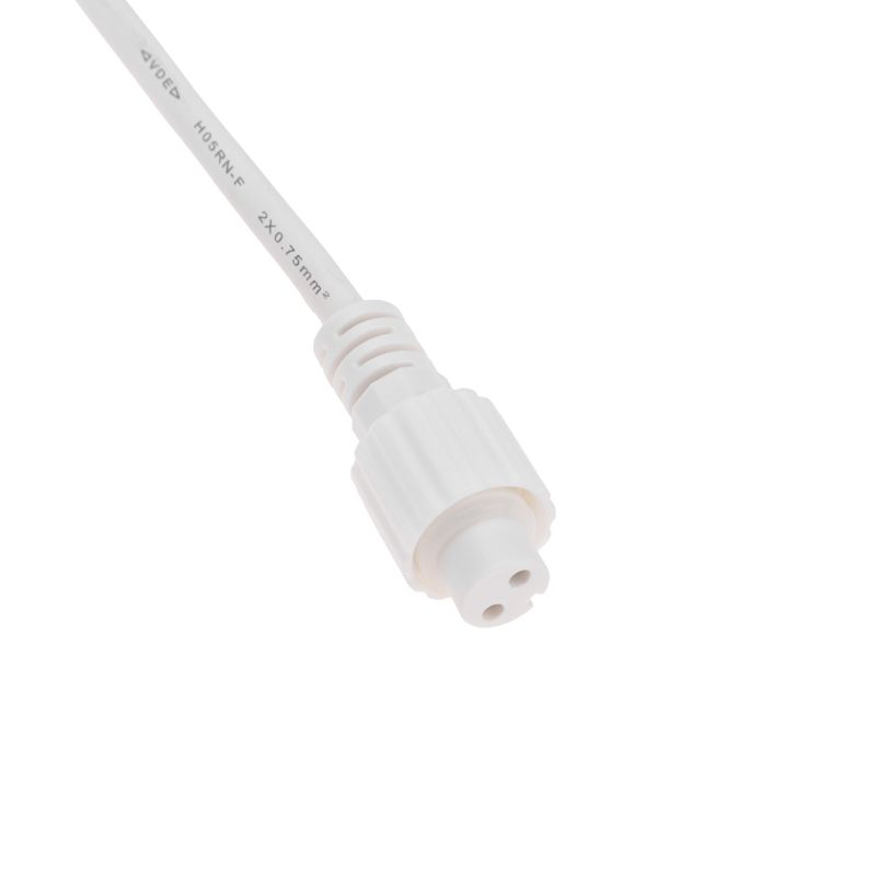 Шнур питания для уличных гирлянд (без вилки) 3А, цвет провода белый, IP65