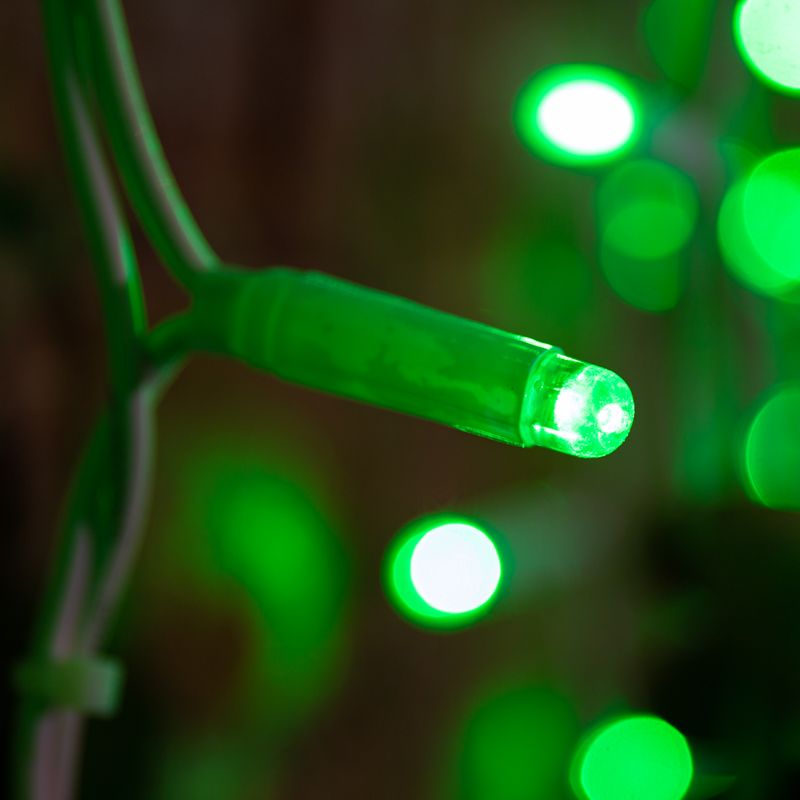 Гирлянда светодиодная Занавес 2х3м 760 LED ЗЕЛЕНЫЙ белый КАУЧУК IP67 постоянное свечение 230В соединяется NEON-NIGHT шнур в комплекте