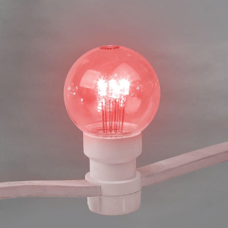 Набор Белт-Лайт 10 м, белый каучук, 30 ламп, цвет Красный, IP65, соединяется