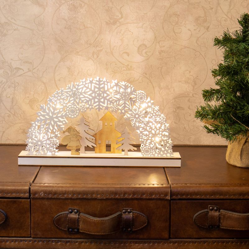 Деревянная фигурка с подсветкой Рождественская сказка 44,5x6x24 см