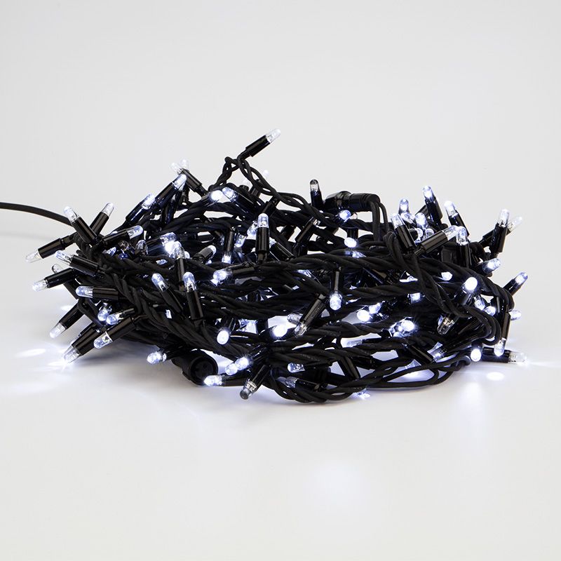Гирлянда Кластер 10 м, 200 LED, черный каучук, IP67, соединяемая, цвет свечения белый NEON-NIGHT