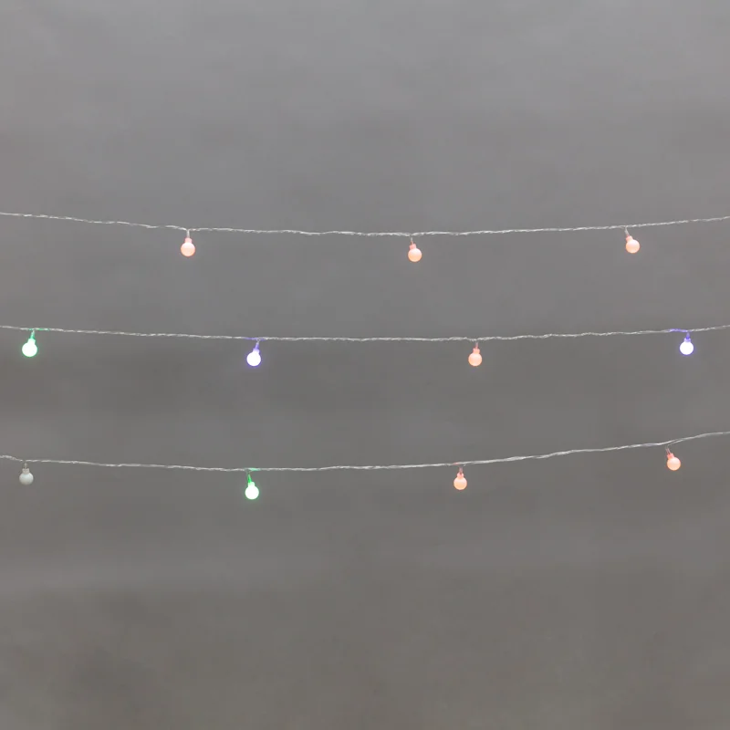 Гирлянда светодиодная Шарики 5м, 20LED, IP20, прозрачный провод, свечение мульти (RG/RB), контроллер 8 режимов, 230В NEON-NIGHT
