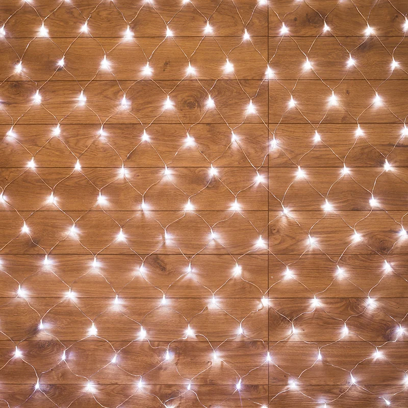Гирлянда Сеть 1,8х1,5м, прозрачный ПВХ, 180 LED Белый