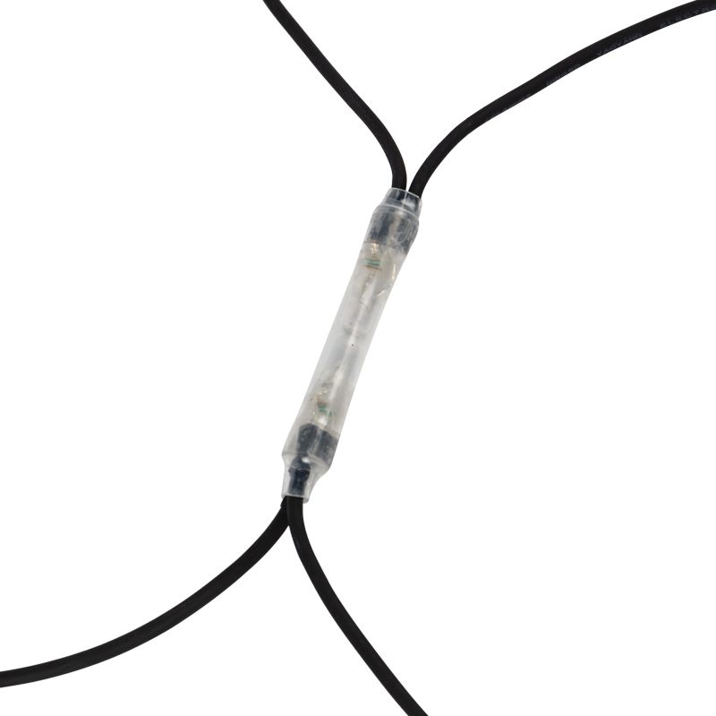Гирлянда Сеть 2x3м, черный КАУЧУК, 432 LED Белые/Синие (шнур питания в комплекте)