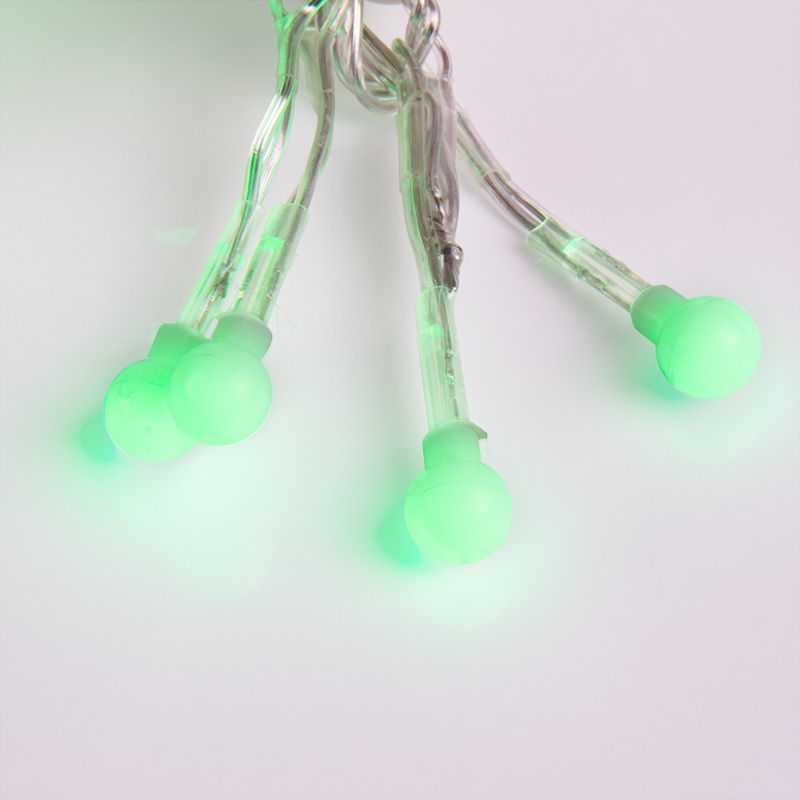 Гирлянда Мишура LED 3 м прозрачный ПВХ, 288 диодов, цвет зеленый