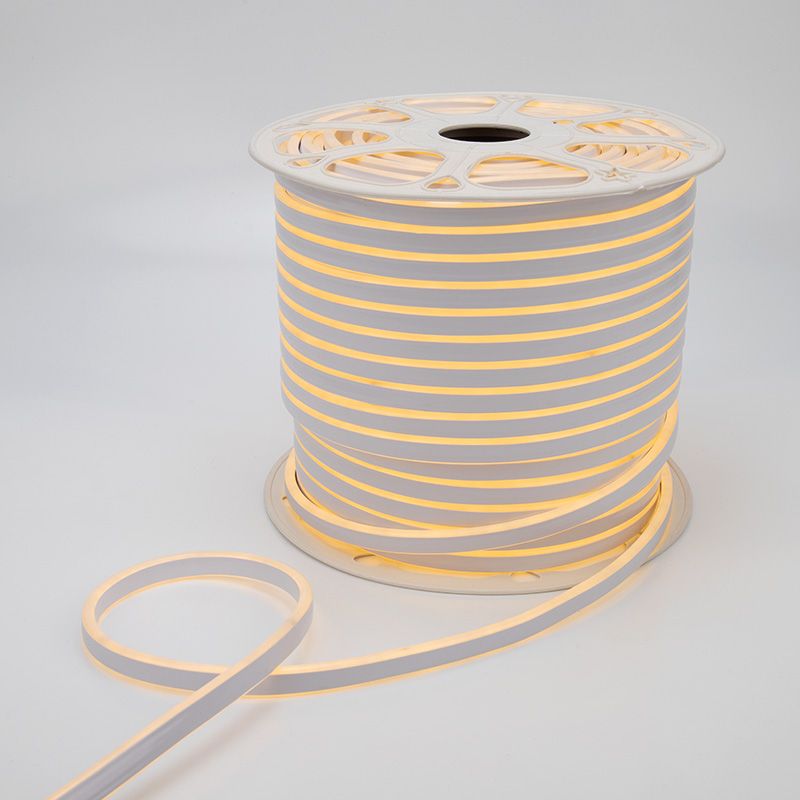 Гибкий неон LED SMD 8х16 мм, двухсторонний, теплый белый, 120 LED/м, бухта 100 м