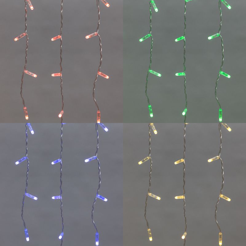 Гирлянда светодиодная Бахрома (Айсикл), 4,8х0,6м, 176 LED RGB, прозрачный ПВХ, IP65, свечение с динамикой, 230В NEON-NIGHT (нужен контроллер 245-908)