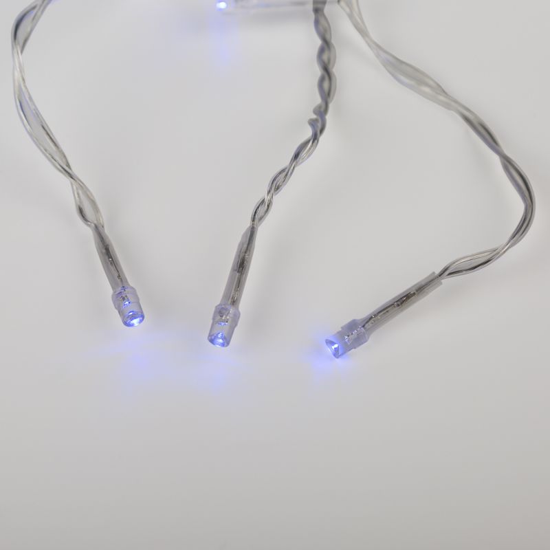 Гирлянда Бахрома (Айсикл), 1,8х0,5м, 48 LED СИНИЕ, прозрачный ПВХ, IP20, свечение с динамикой, 230В, не соединяется