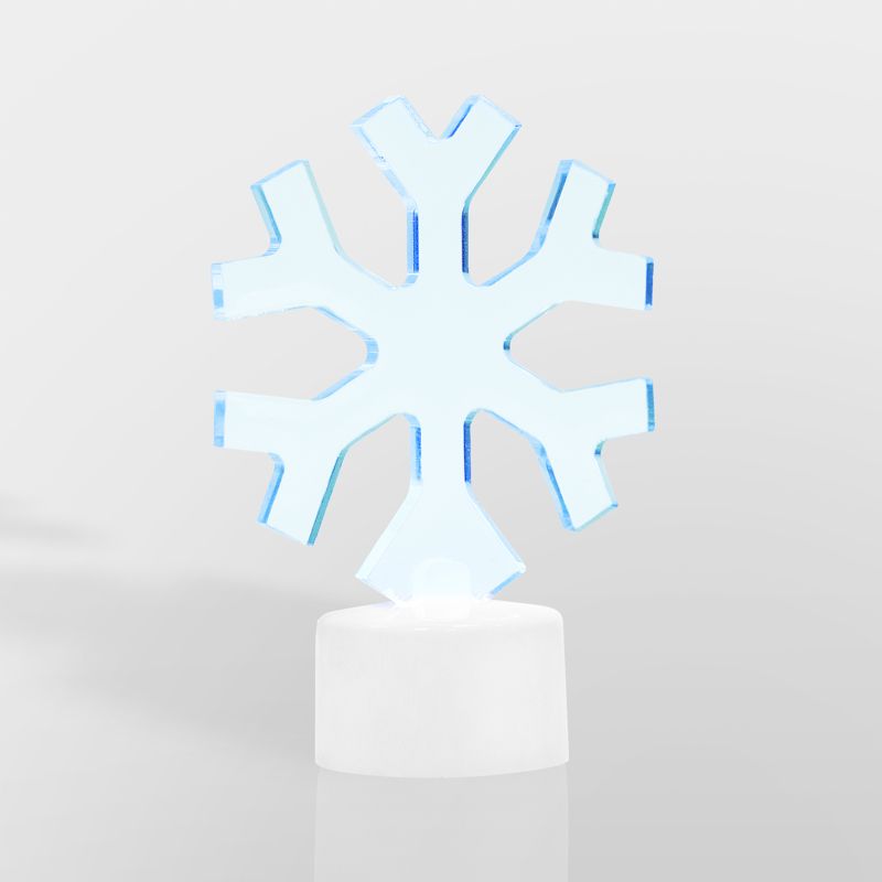 Фигура светодиодная на подставке Снежинка, RGB