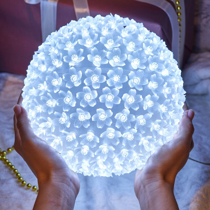 Шар светодиодный 230V, диаметр 20 см, 200 светодиодов, цвет белый