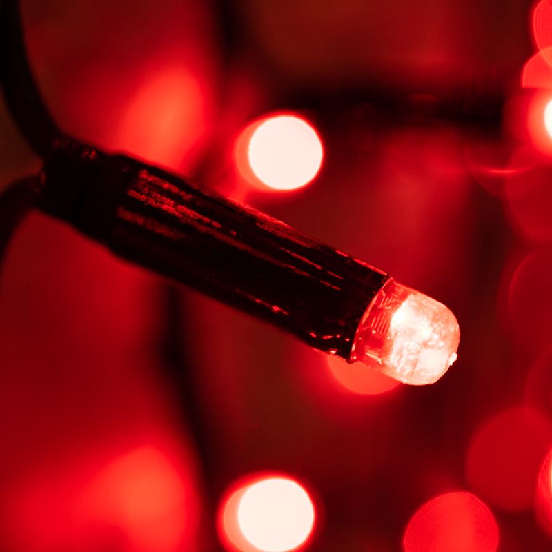 Гирлянда светодиодная Занавес 2х1,5м 360 LED КРАСНЫЙ черный КАУЧУК IP67 постоянное свечение 230В соединяется NEON-NIGHT шнур в комплекте