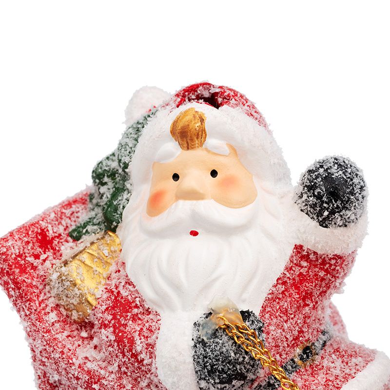Керамическая фигурка Дед Мороз в санях 30,5х12,2х17,2 см