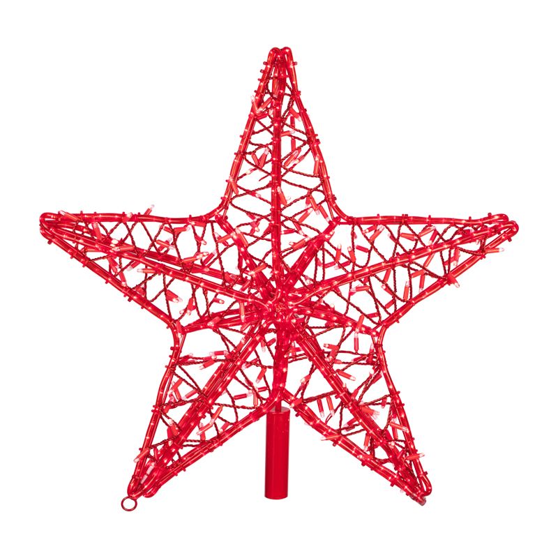 Светодиодная фигура Звезда 80 см, 160 светодиодов, с трубой и подвесом, цвет свечения красный NEON-NIGHT