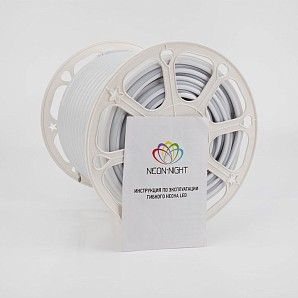Гибкий неон 16х16мм форма D 144 LED/м ЖЕЛТЫЙ 230В бухта 50м (c комплектом подключения) NEON-NIGHT