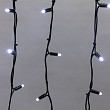 Гирлянда светодиодная Бахрома (Айсикл) 3,2х0,9м 120 LED БЕЛЫЙ черный каучук 3,3мм IP67 постоянное свечение 230В блок в комплекте NEON-NIGHT