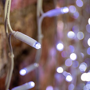 Гирлянда светодиодная Занавес 2х1,5м 360 LED БЕЛЫЙ белый КАУЧУК IP67 постоянное свечение 230В соединяется NEON-NIGHT шнур в комплекте