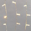 Гирлянда светодиодная Бахрома (Айсикл) 4,8х0,6м 176 LED ТЕПЛЫЙ БЕЛЫЙ прозрачный ПВХ IP65 эффект мерцания 230 нужен блок 303-500-1 NEON-NIGHT
