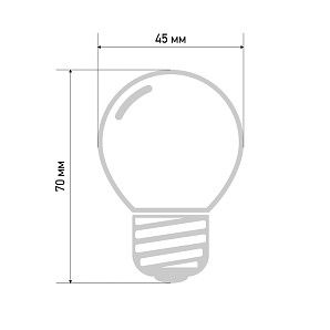 Лампа светодиодная, диаметр 45мм, E27, 5 LED, 2Вт, БЕЛЫЙ, 230В NEON-NIGHT