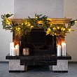 Еловый шлейф с ягодами и гирляндой 1,8м, теплое белое свечение 30 LED, 31В, литой NEON-NIGHT