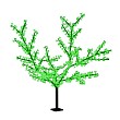 Светодиодное дерево Сакура, высота 2,4м, диаметр кроны 2,0м, зеленые светодиоды, IP65, понижающий трансформатор в комплекте NEON-NIGHT