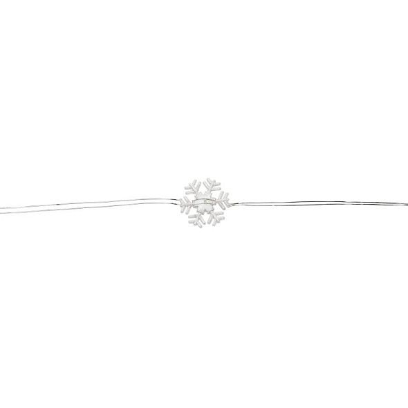 Гирлянда светодиодная Снежинки, 2м, 20LED, БЕЛЫЙ, IP20, 2хCR2032 в комплекте NEON-NIGHT