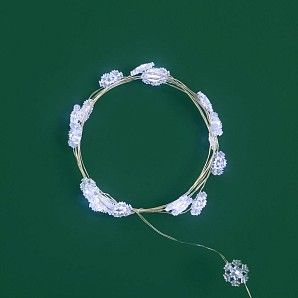Гирлянда светодиодная Снежинки, 2м, 20LED, БЕЛЫЙ, IP20, 2хCR2032 в комплекте NEON-NIGHT