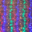 Гирлянда Светодиодный Дождь 1,5х1,5 м, свечение с динамикой, прозрачный провод, 230 В, диоды мультиколор