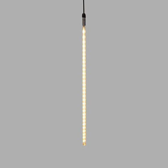 Гирлянда Тающие сосульки комплект 10 шт. х 50см, шаг 100см, 600 LED ТЕПЛЫЙ БЕЛЫЙ, черный каучук, IP67, 24В, соединяется NEON-NIGHT