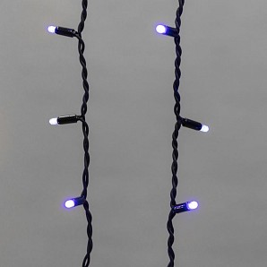 Гирлянда светодиодная Бахрома (Айсикл) 5,6x0,9м 240 LED СИНИЙ черный каучук 2,3мм IP67 эффект мерцания 230В нужен блок 315-000 NEON-NIGHT