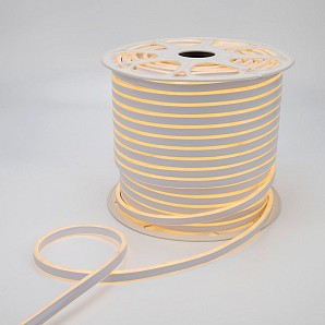 Гибкий неон 8х16мм двухсторонний 120 LED/м ТЕПЛЫЙ БЕЛЫЙ 24В бухта 50м NEON-NIGHT