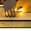 Деревянная фигурка с подсветкой Елочка с оленем 12x6x21,5 см