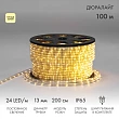 Дюралайт LED двухжильный 230В 13мм 24 LED/м ТЕПЛЫЙ БЕЛЫЙ постоянное свечение модуль 2м бухта 100м NEON-NIGHT