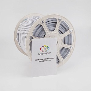 Гибкий неон 8х16мм двухсторонний 120 LED/м КРАСНЫЙ 230В бухта 100м (с комплектом подключения) NEON-NIGHT