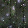 Гирлянда светодиодная Занавес 2х1,5м 360 LED ЗЕЛЕНЫЙ белый ПВХ IP65 эффект мерцания 230В блок в комплекте NEON-NIGHT