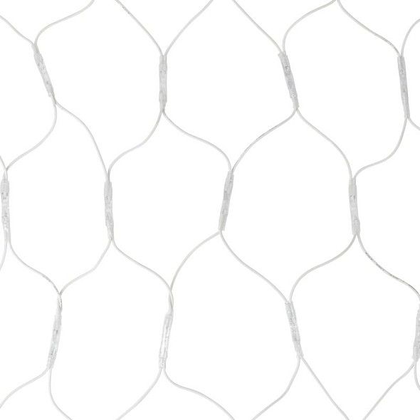 Гирлянда светодиодная Сеть 2x3м 432 LED ТЕПЛЫЙ БЕЛЫЙ белый каучук IP67 постоянное свечение 230В блок в комплекте NEON-NIGHT