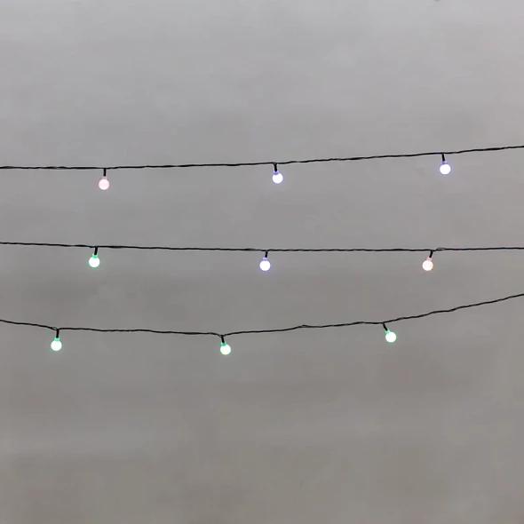Гирлянда светодиодная Шарики 5м, 20LED, IP20, зеленый провод, свечение мульти (RG/RB), мигание, 230В NEON-NIGHT