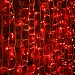 Гирлянда светодиодная Занавес 2х1,5м 360 LED КРАСНЫЙ белый КАУЧУК IP67 постоянное свечение 230В соединяется NEON-NIGHT шнур в комплекте