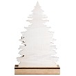 Деревянная фигурка с подсветкой Елочка с оленем 18x7x29 см