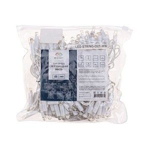 Гирлянда светодиодная Нить 10м 100 LED СИНИЙ белый ПВХ IP65 эффект мерцания 24В соединяется NEON-NIGHT нужен трансформатор 531-100/531-311/531-312