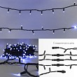 Гирлянда светодиодная Нить 20м 200 LED СИНИЙ черный каучук IP67 эффект мерцания соединяется 230В нужен блок 315-000 NEON-NIGHT